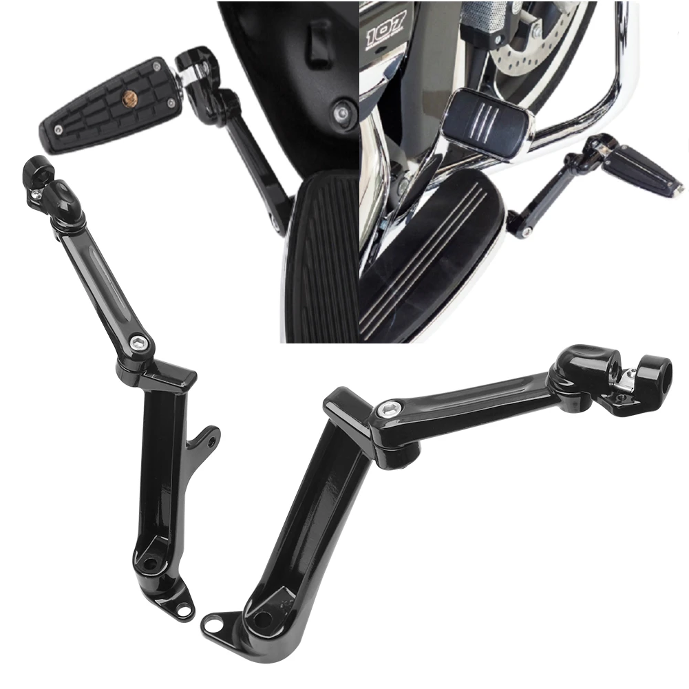 Motorcycle Frame Mounted Adjustable Highway Foot Peg Mounts For Harley