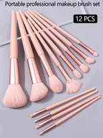 12Pcs Pink Makeup Brush Set Make Up Concealer Blush Powder Brushes Eye Shadow Highlighter Foundation Brush Cosmetic Beauty Tools 2