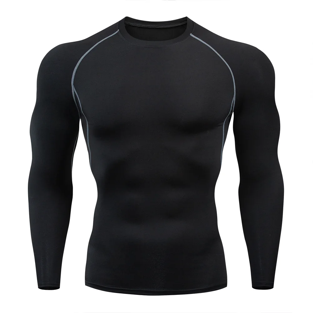 Men's T-shirt Men Running Sport T Shirt Men Compression Fitness Tops Tee Quick DryTight Training Gym Sport Running Shirts Jersey