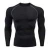 Men's T-shirt Men Running Sport T Shirt Men Compression Fitness Tops Tee Quick DryTight Training Gym Sport Running Shirts Jersey 5