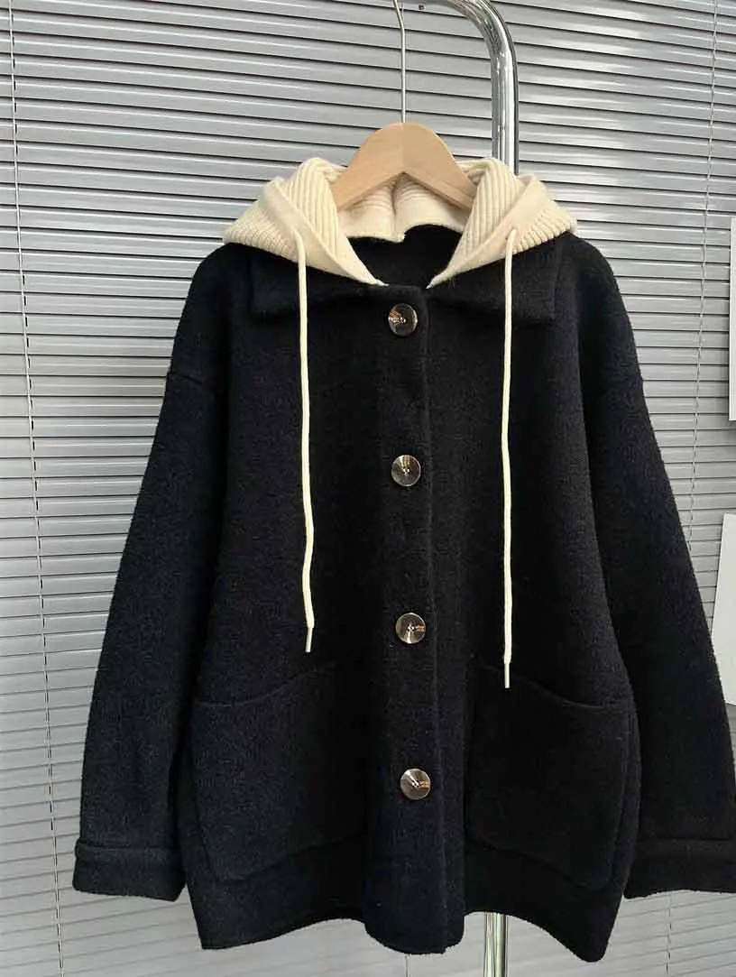 

The new coat has a removable single breasted hood