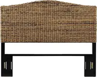 Serena Handwoven Natural Fiber Rattan Bed Headboard, Banana Leaf, Queen 4