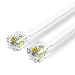 High - Quality RJ11 Telephone Cable - Male to Male 6P4C Phone Line Cord - 10m (Telephone Cable)