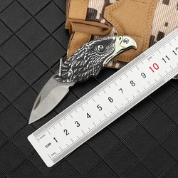 EDC porte clés pliable en acier inoxydable, nouveau Mini couteau à fermeture éclair Portable outil d'urgence de survie en plein air déballage porte clés EDC 