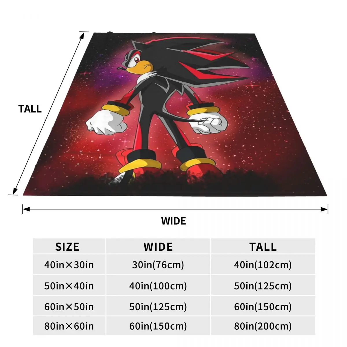 Shadow The Hedgehog Blankets Fleece Portable Sofa Throw Blankets For Couch Bedding Travel Throws Bedspread Quilt 3