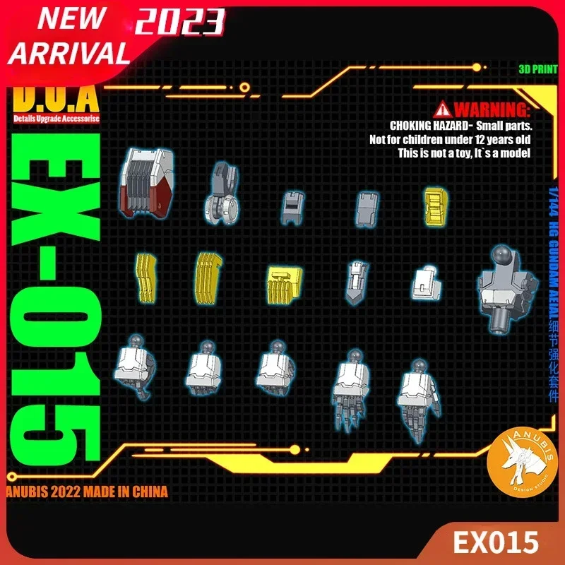 ANUBIS EX015 3D 프린트 수지 부품 1/144 HG 공중 액션 피규어 모델 세부 사항 만들기 취미 DIY 도구 액세서리