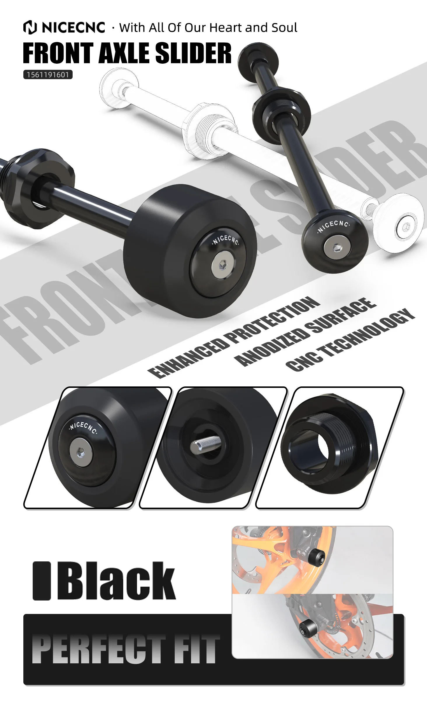 Für 2022-2024 KTM RC 390 RC390 Absturzsicherung Motorrad Vorder-/Hinterrad Achsschieber für KTM 250 Duke 2024-2025 – Detail 4