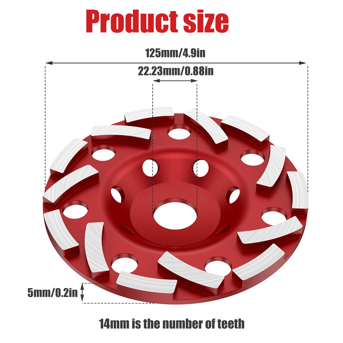 Diamond Grinding Disc 5Inch for Concrete