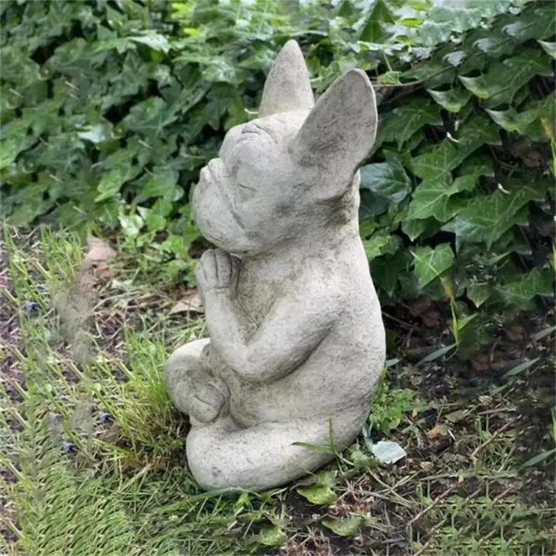 

Zen Dog Statue Buddha Meditation Bulldog Resin Statue Meditating Dog French Bulldog Statue Meditating Sitting Garden Decor