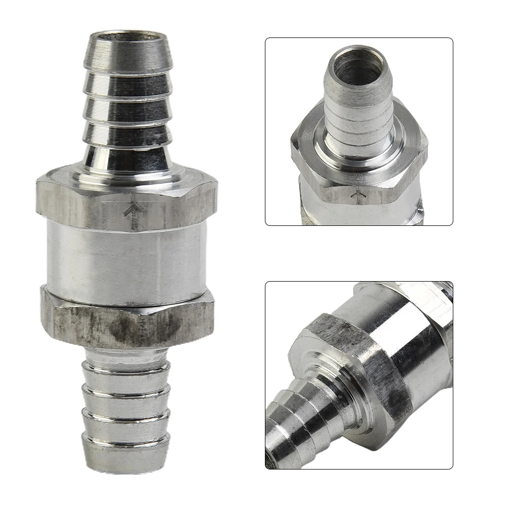 

1Pc Non Return Valve Aluminum Alloy Single Way Inline 6/8/10/12mm Fuel Air Water Pipe Tube Hose Fuel One-way Check Valve