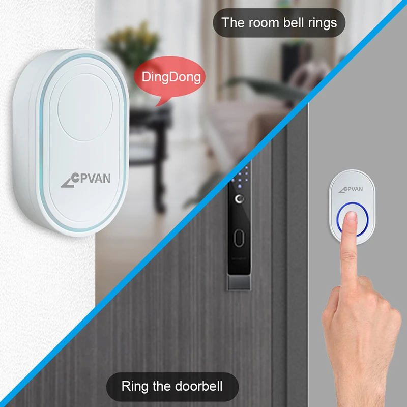 Waterproof Wireless Doorbell Tuya Smart Home Door Bell For Home Security Protect