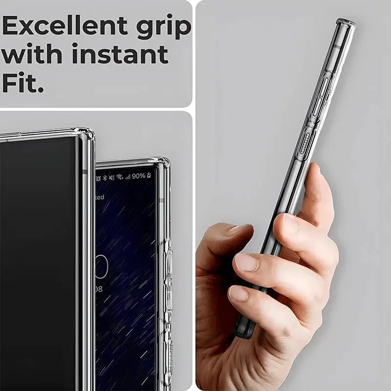 Full body phone back cover protector for Samsung Galaxy S20 FE showing shockproof and dustproof function.