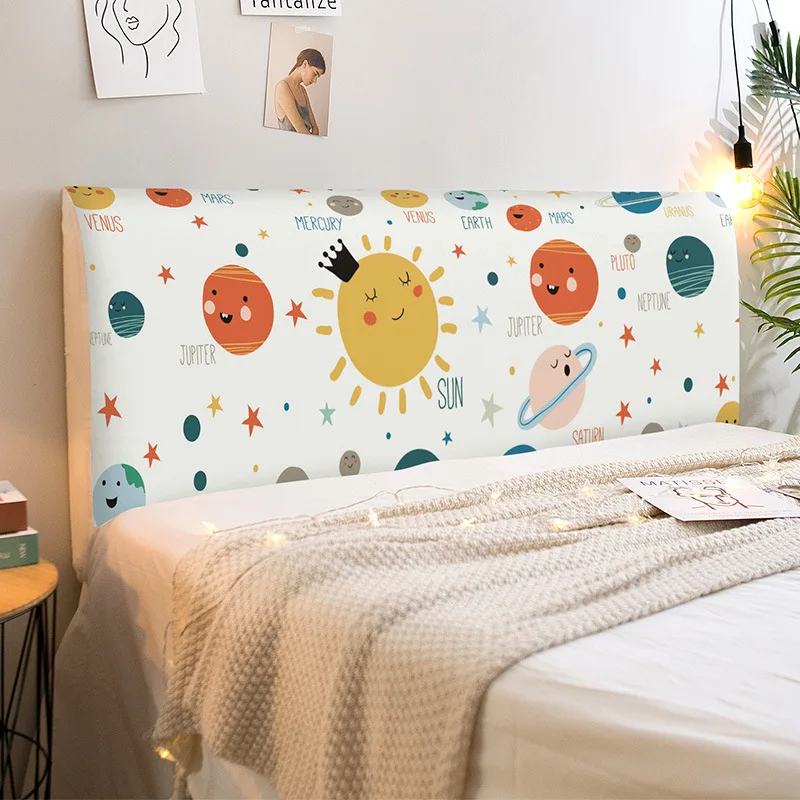 New Bed Head Cover Elastic Bedhead Covers Bed Head Protection Headboard Dust Cover Bedroom Removable Bedside