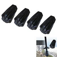 4pcs Thicken Trekking Poles Anti-Slip Rubber Tips Black Hiking Walking Sticks Tips Protector Alpenstocks Head Protection Parts 1