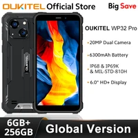 Oukitel WP32 pro Rugged Phone Global Version 6" HD 6300mAh Battery Octa Core Mobile phone 20MP Camera Android 14 Cellphone 1