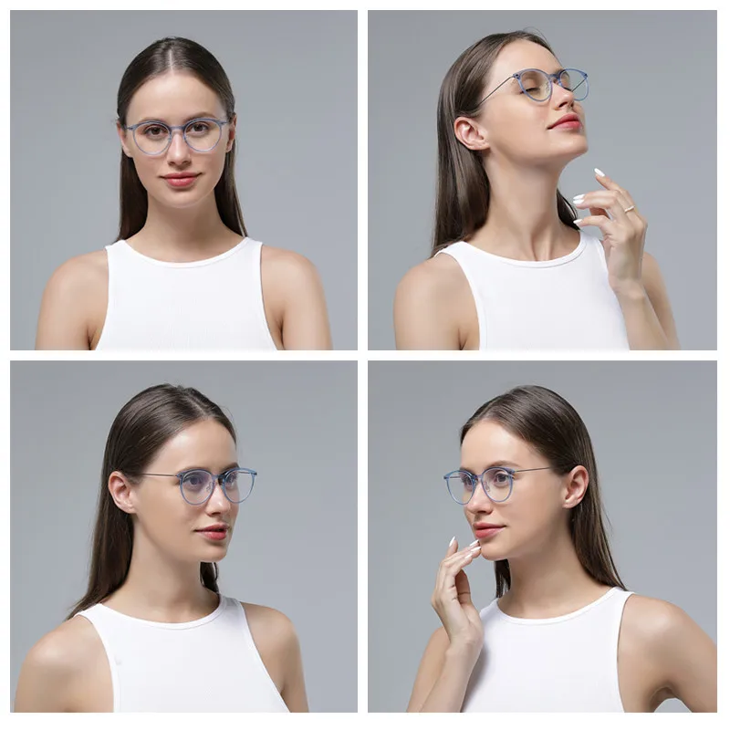 Dänemark Marke Schraubenlose Acetat Brille Rahmen 6537, Ultraleicht Männer Frauen Retro Runde Brillen Rahmen Brillen Brillen Gafas – Detail 2