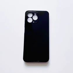 Black Silicone Transparent Phone Case - Soft Protective Shell - Blackview A96 (Black)