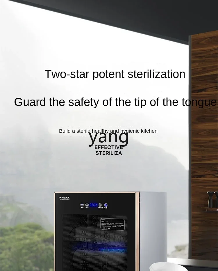 L'm'm Household Small Desktop Kitchen Vertical Hot Air Drying UV Stainless Steel Sterilized Cupboard 2