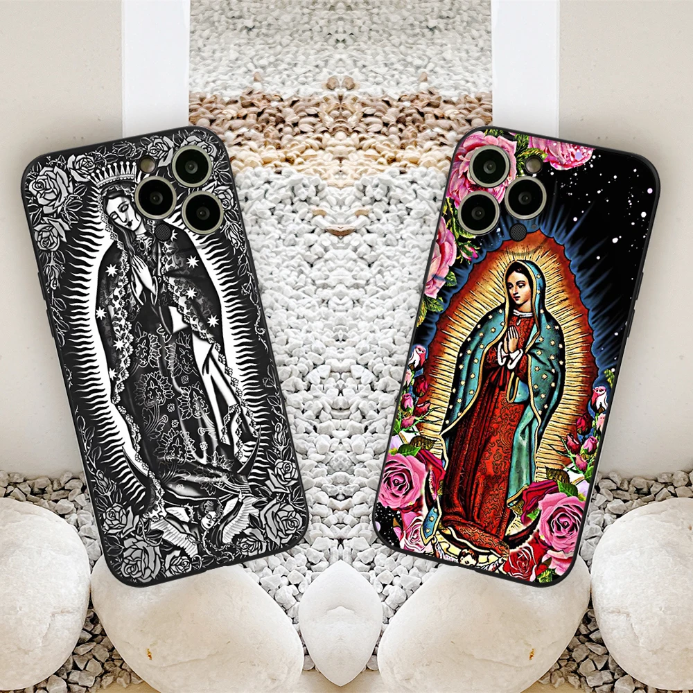 Per Iphone14 Pro Virgen De Guadalupe Custodia Per Telefono Per Iphone 13 14 Pro Xr Xs Max 8X7 14 Plus Se 13 Pro Design Cover Per Iphone