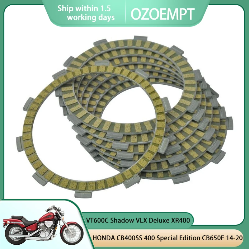 Фибрирующая пластина сцепления OZOEMPT, подходит для HONDA CB400SS 400 Special Edition CB650F 14-20 VT600C Shadow VLX Deluxe 88-07 XR400 05-08