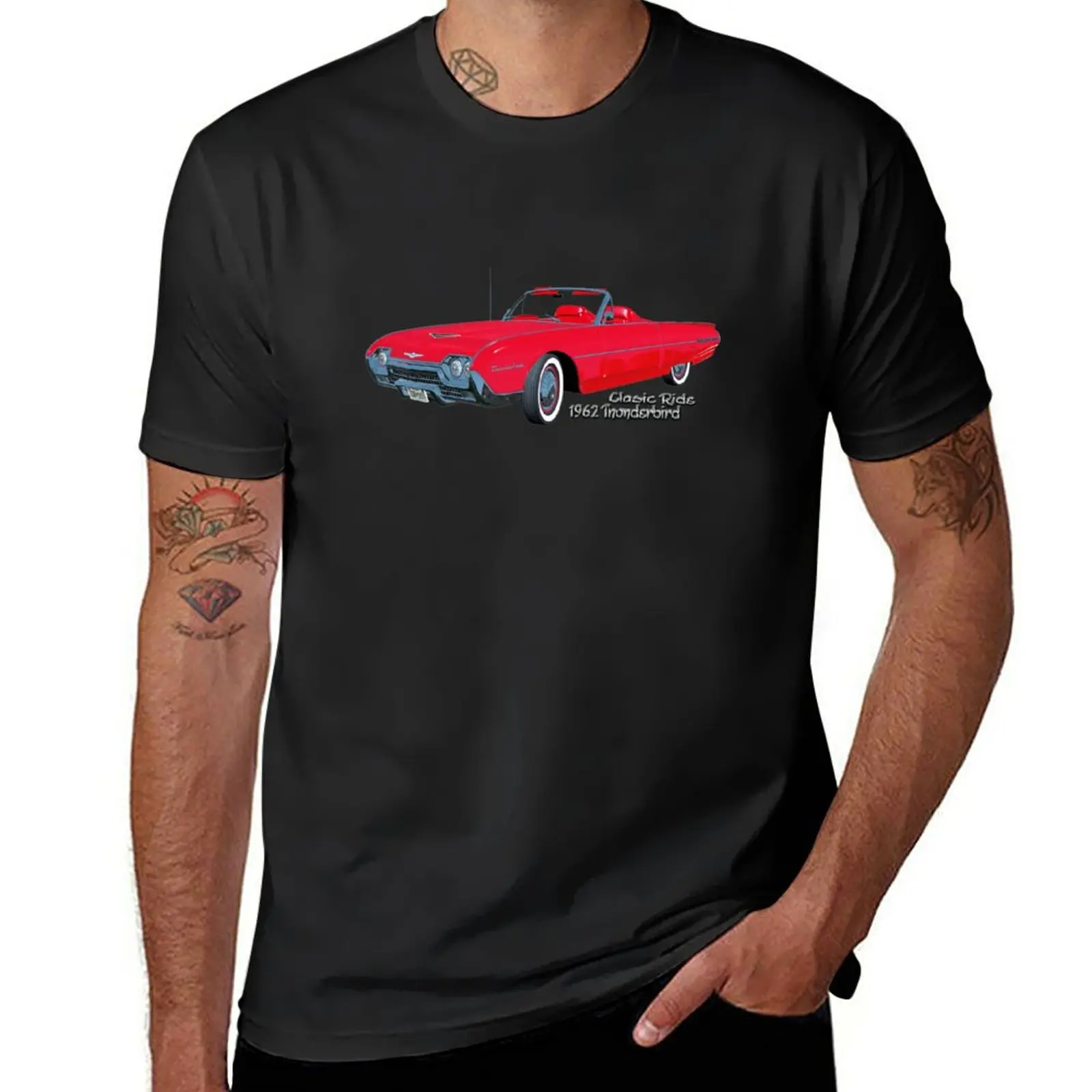Nuovo 1962 Thunderbird Classic Ride T-Shirt Coreano Fashion Tees Mens T-Shirt Pack