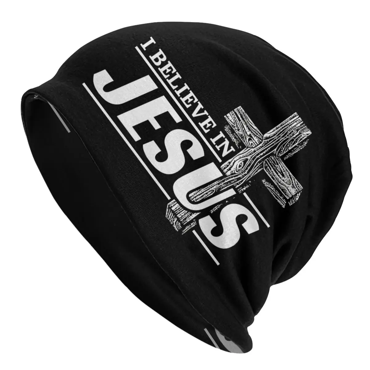 

Bonnet Hats Men Women's Thin Skullies Beanies Hat I Believe In Jesus Christ Autumn Spring Warm Cap Hip Hop Caps