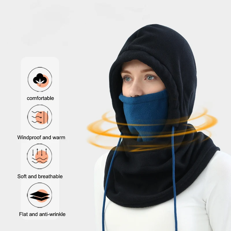 New Quality Cycling cap ski winter windproof cap outdoor sports bib cold padded hood mask plush warm hat Bike Bicycle