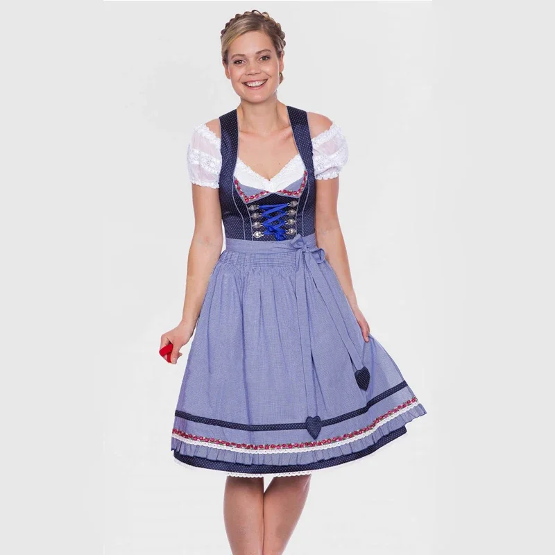 

Немецкое баварское традиционное Дамское Платье дирндл на Октоберфест, нарядное платье для девушек и взрослых, Женский костюм для тушения