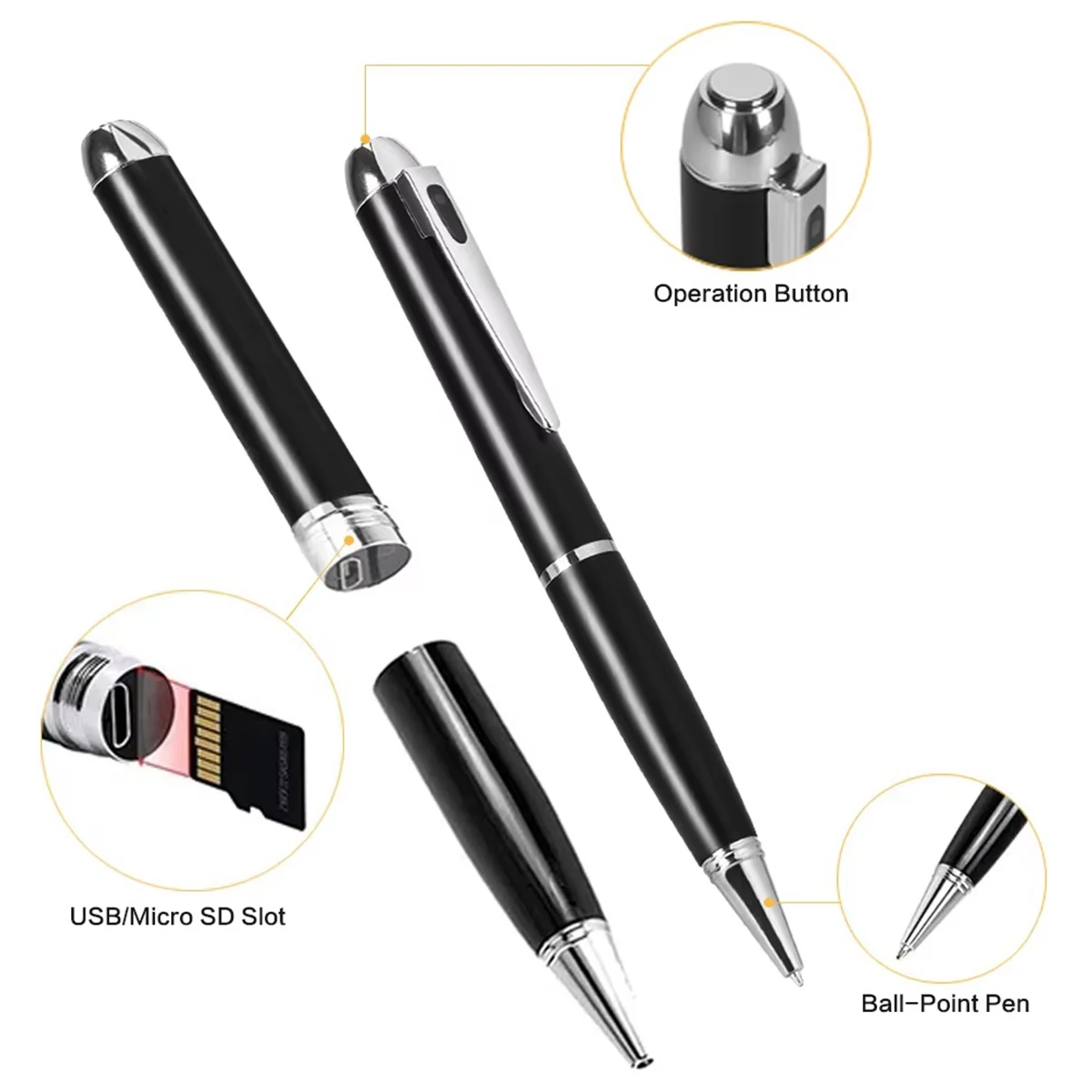 Digital Voice Recorder 16GB 32GB 64GB 128GB Business Meeting Recording Video Pen voice recorder