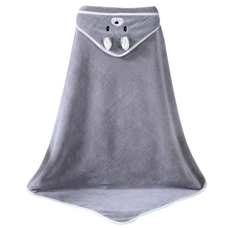 80*80CM Baby Bath Towel Girl Boy Newborn with Hood Cartoon Coral Fleece Infant Towels Blanket Newborn Baby Bathrobe Infant