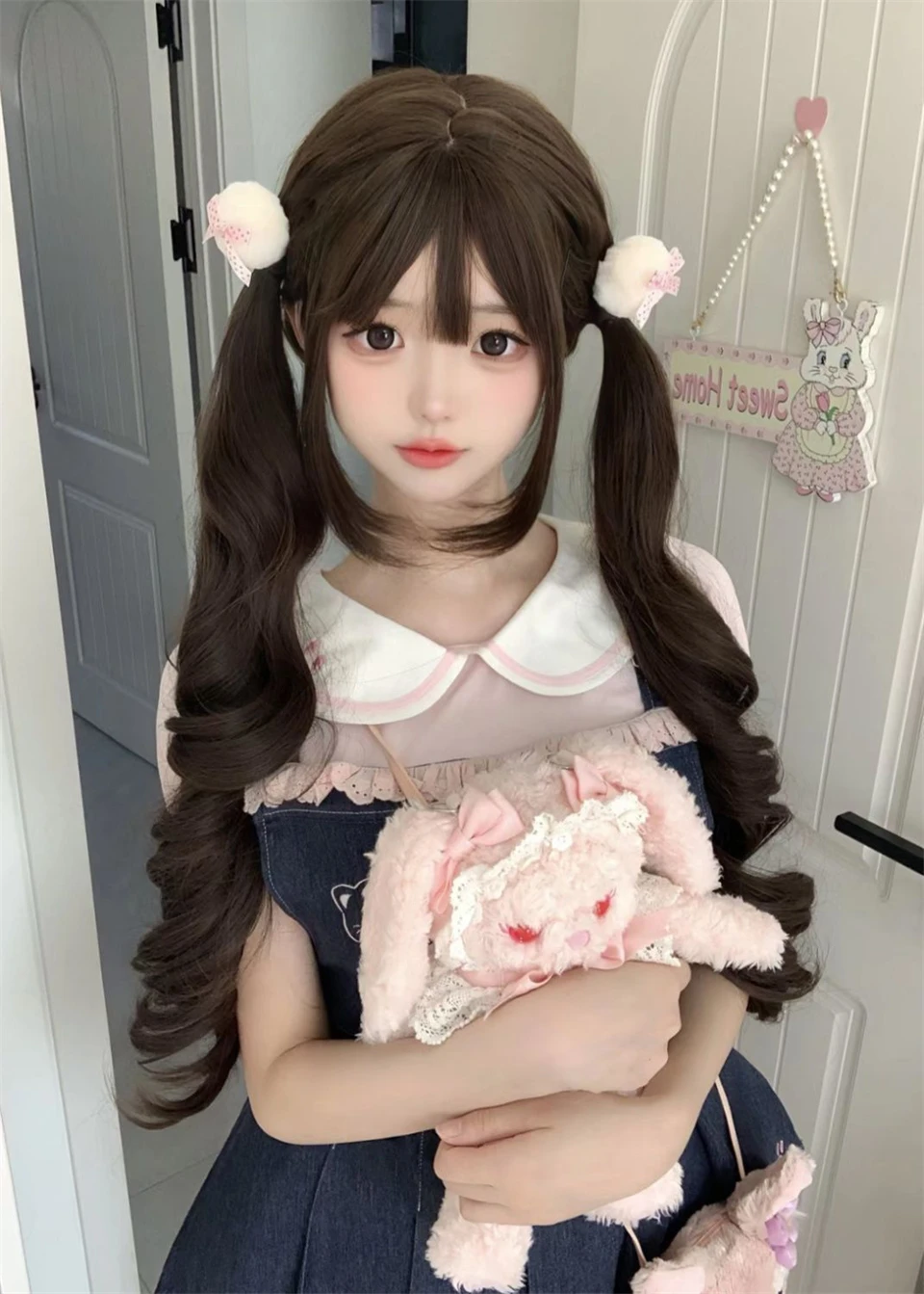 Brown Synthetic Wigs for Women Daily Cosplay