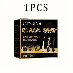 Gray Coverage Shampoo Bar - Repairing & Nourishing Hair Treatment with Natural Darkening and Anti - Dandruff Benefits - 1pc