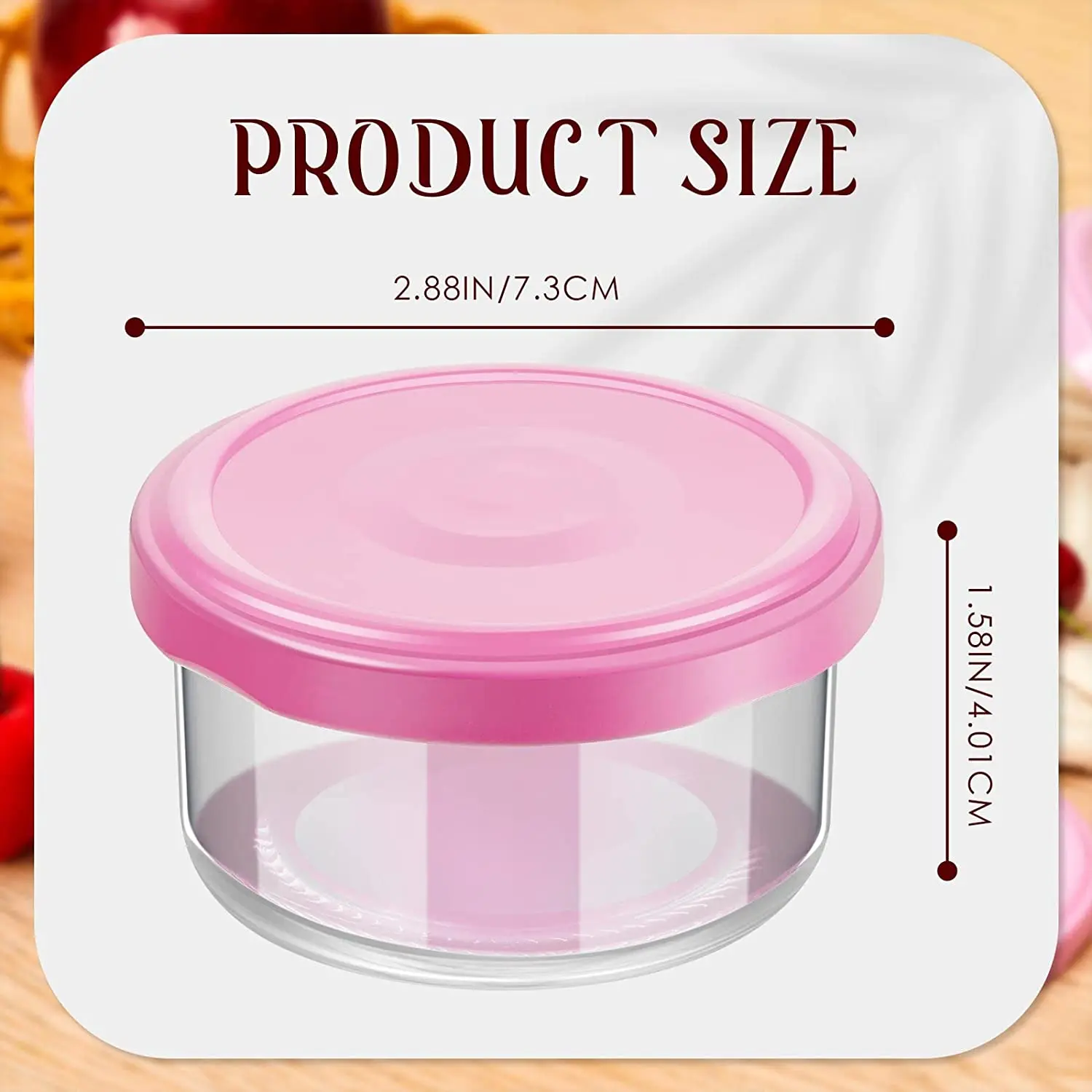 Small Glass Containers with Lids Glass Food Storage Containers Reusable Sauce Containers Mini Glass Storage Jars 2