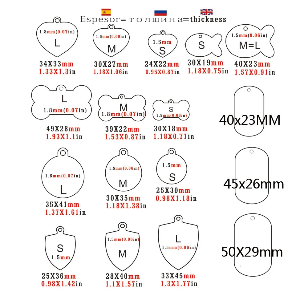Pet ID Tags for Pet Collar Dog Cat Accessories