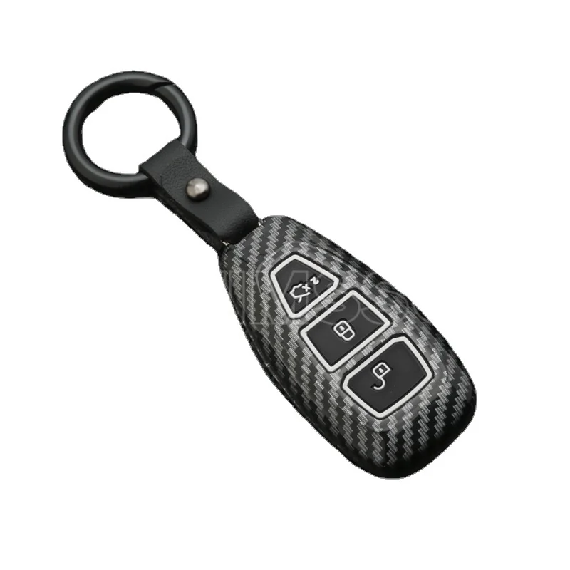 Carbon Fiber ABS Car Key Case Cover Ford Fiesta Focus 3 4 Mondeo Ecosport Kuga Focus ST Car Key Remote