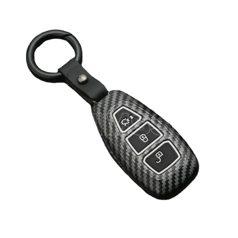Neue Carbon Faser ABS Auto Schlüssel Fall Abdeckung für Ford Fiesta Focus 3  4 Mondeo Ecosport Kuga Focus ST Auto-Remote-Key