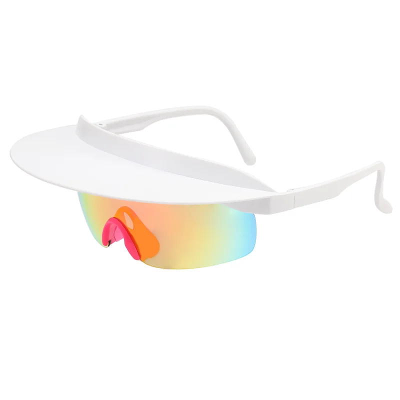 Nouvelle visière de protection solaire surdimensionnée monobloc pour le cyclisme et les sports de plein air, pour hommes. Visière colorée._voghion.com