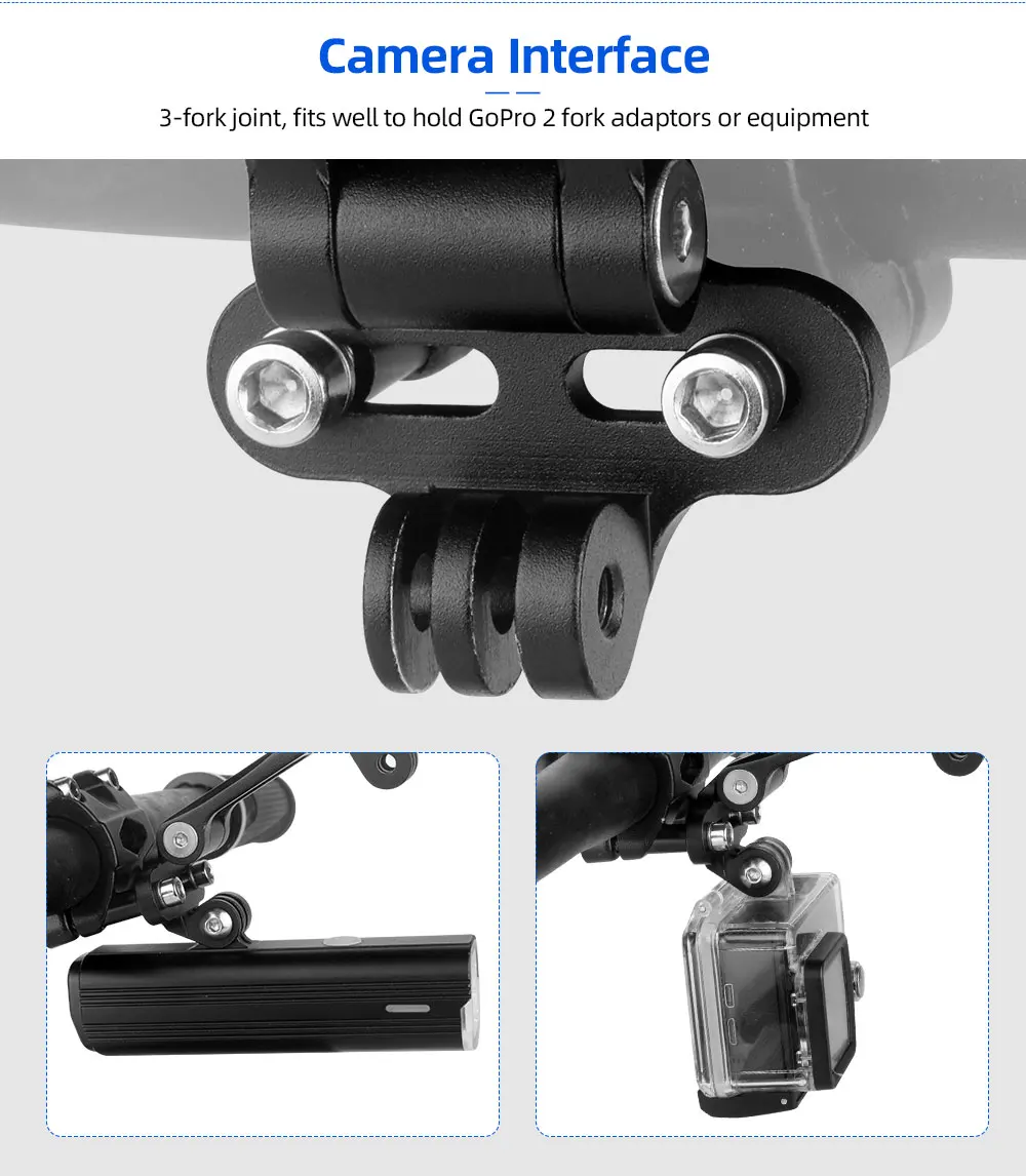Deemount Fahrradcomputerständer für Garmin/Bryton/CATEYE MTB Rennrad Vorbau Front Ends Scheinwerfer Durchmesser. 20–30 mm Taschenlampenhalterung – Detail 11