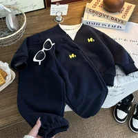 Costume à capuche pour enfants, tenue de sport pour garçons et filles, haut à manches longues, pantalon de survêtement, 2 pièces, mode automne, ensembles amples, vêtements décontractés, 2025 2