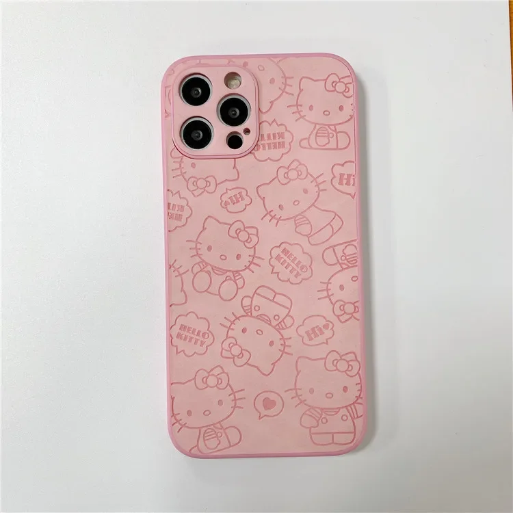 thumbnail image 1 of Funda de teléfono de Anime Hello Kitty Sanrio para iPhone, 15, 14, 13, 12, 11 Pro Max, Xr, Xs, 7, 8, 14 Plus, bonita funda rosa de dibujos animados para niñas, 1 of 5