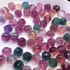 1pc Natural Crystals Fluorite Stone Carved Mini Flower Roses Quartz Healing Reiki Collectible Figurine Gift Home Deco 6