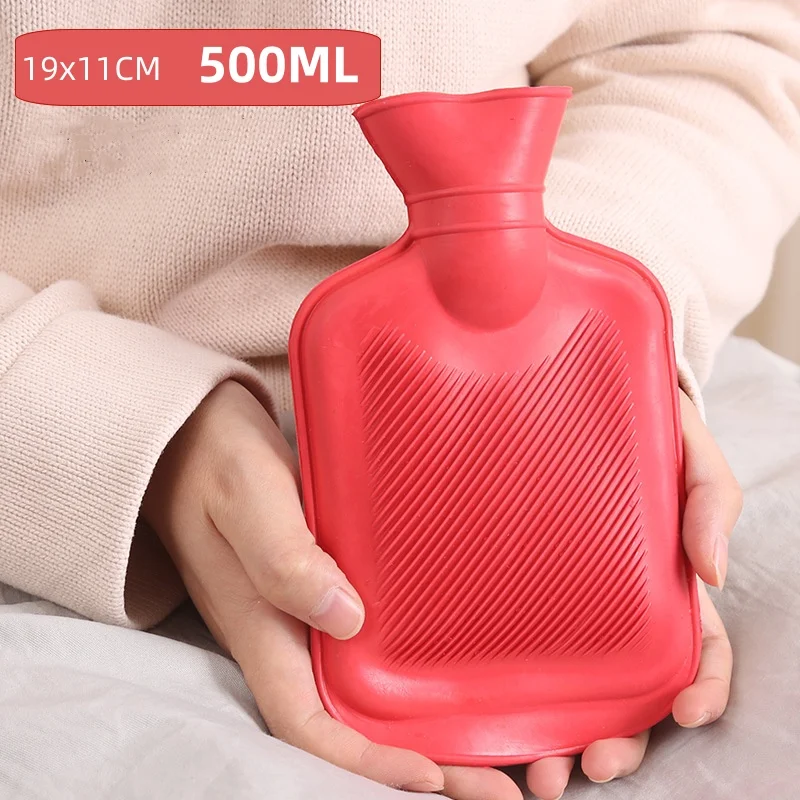 1750-500ML Dicke Wärmflaschen, tragbare Gummi-Winterwärmebeutel, Handwärmer für Mädchen, Taschenwärmer für Hände und Füße, Warmwasserflasche – Detail 8