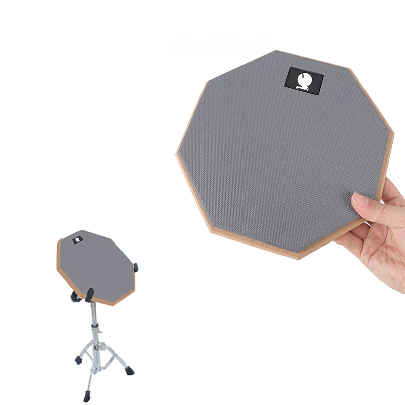 8-Inch Wooden Rubber Drum Practice Pad