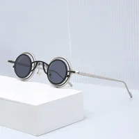 New Round Sunglasses Unisex Women Men Steampunk Glasses Personality Hip-hop Fashion Sun Shades UV400 Small Eyewear