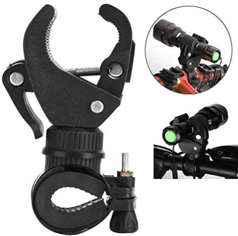 Bike Light Mount Handlebar Bicycle Flashlight Holder Mounting Bracket Torch Clip