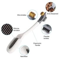 Professional Cleaning Shoe Brush, Multifunctional Long Handle Shoe Brush Cleaner, Hangable Soft Bristle Shoes Cleaning Scrubber 1