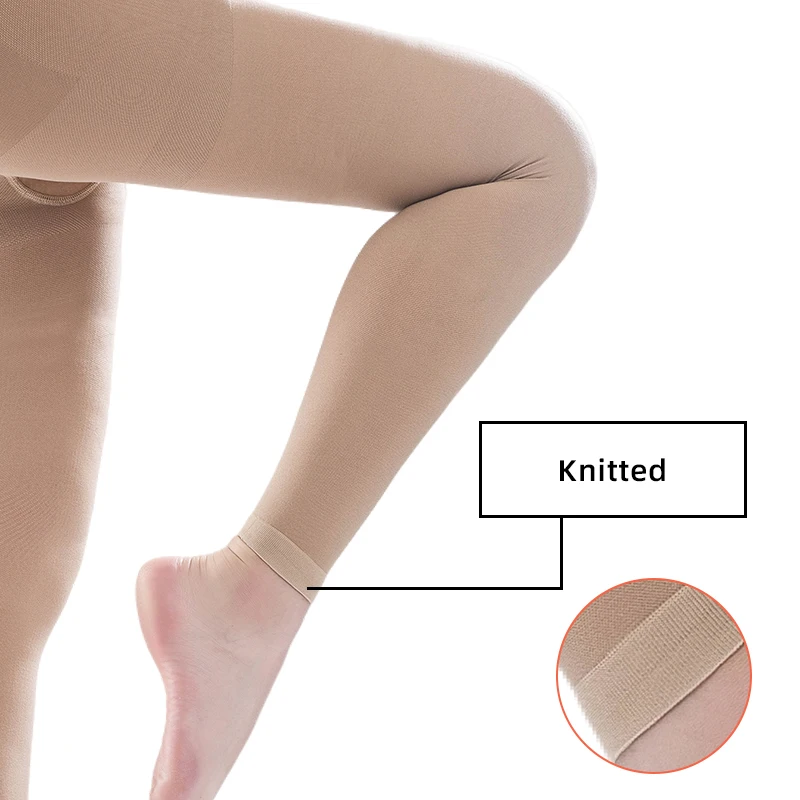 20-30mmHg Women Medical Compression Pantyhose Stockings Varicose Veins Footless Graduated Support Thighs Pantyhose Sleeve M-5XL 5