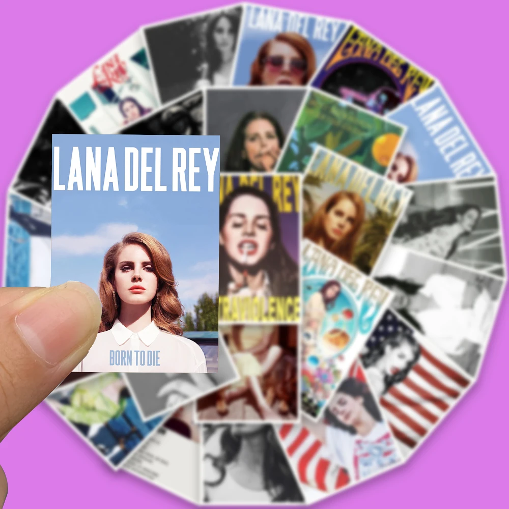 Lana Del Rey Posters Sticker Laptop Waterproof Skateboard Cafe Vintage Fridge Decals 25PCS