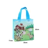 StoBag 4pcs Cartoon Non-woven Gift Tote Bags Kids Child Fabric Candy Package Waterproof Storage Reusable Pouch Birthday Party 6