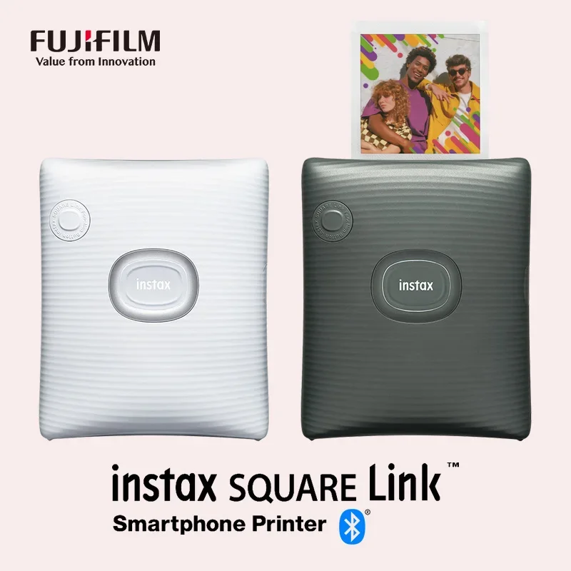 

FUJIFILM INSTAX SQUARE LINK Smartphone Photo Printer Bluetooth 4.2 Connectivity Midnight Green Ash White